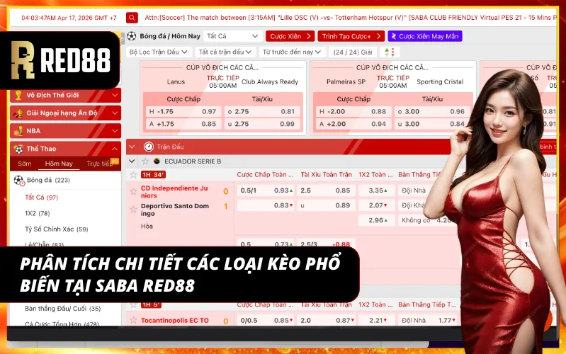 Cùng chuyên gia phân tích các loại kèo phổ biến hiện đang có tại sảnh SABA